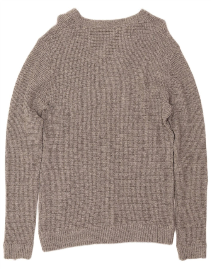 Crew Clothing Herre Crew Neck Jumper Sweater Stor Grå Uld