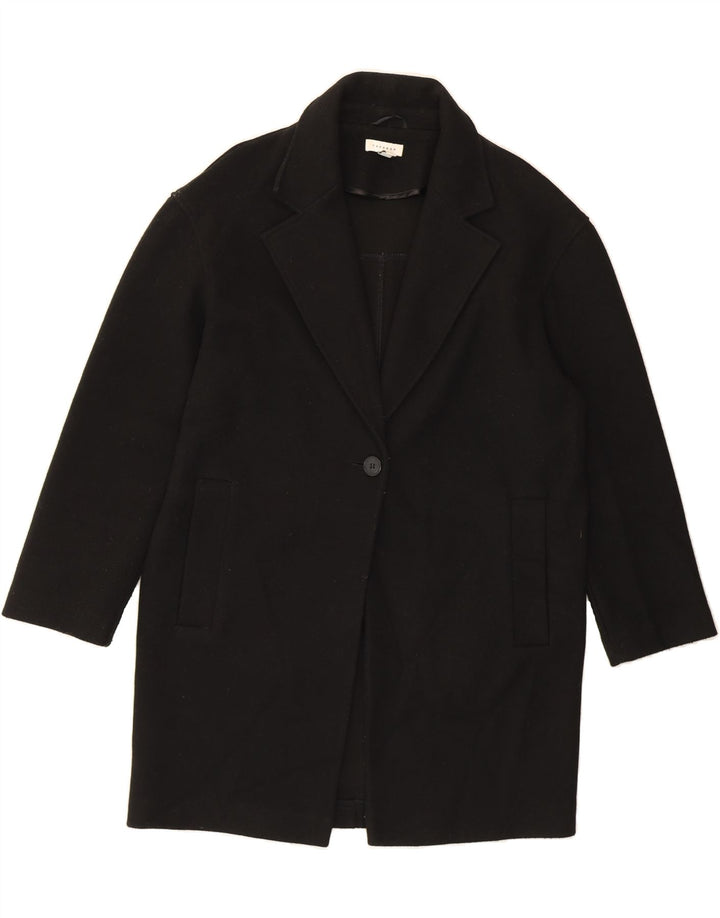 TOPSHOP Womens Oversized Overcoat UK 10 Small Black Wool Vintage Topshop and Second-Hand Topshop from Messina Hembry 