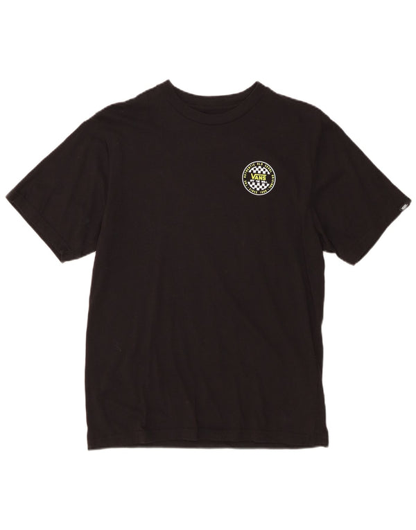 Vans drenge klassisk pasform grafisk t-shirt top 14-15 år XL sort bomuld