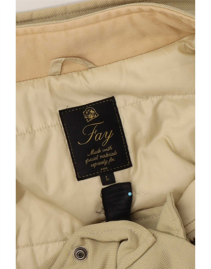 Fay Herre Utility Jacket UK 40 Large Beige Nylon