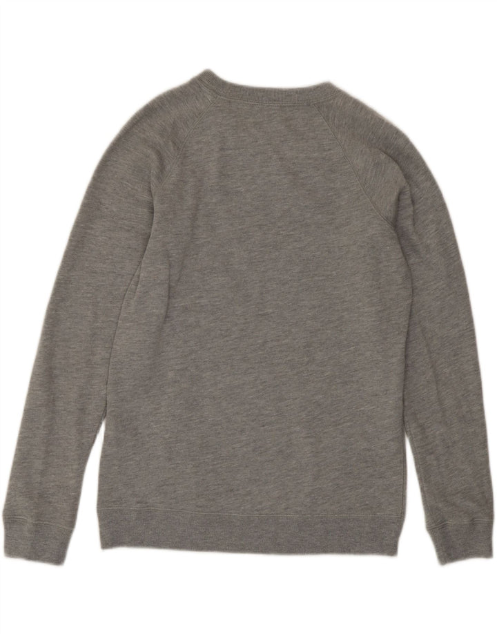 Jack Wills Dame Sweatshirt Jumper UK 10 Lille Grå Bomuld