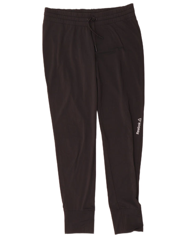 Reebok Grafiske træningsdragtbukser til kvinder, joggere UK 12/14 Medium Black