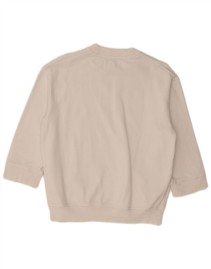 Calvin Klein Jeans 3/4 ærmet sweatshirt til kvinder UK 14 Medium White