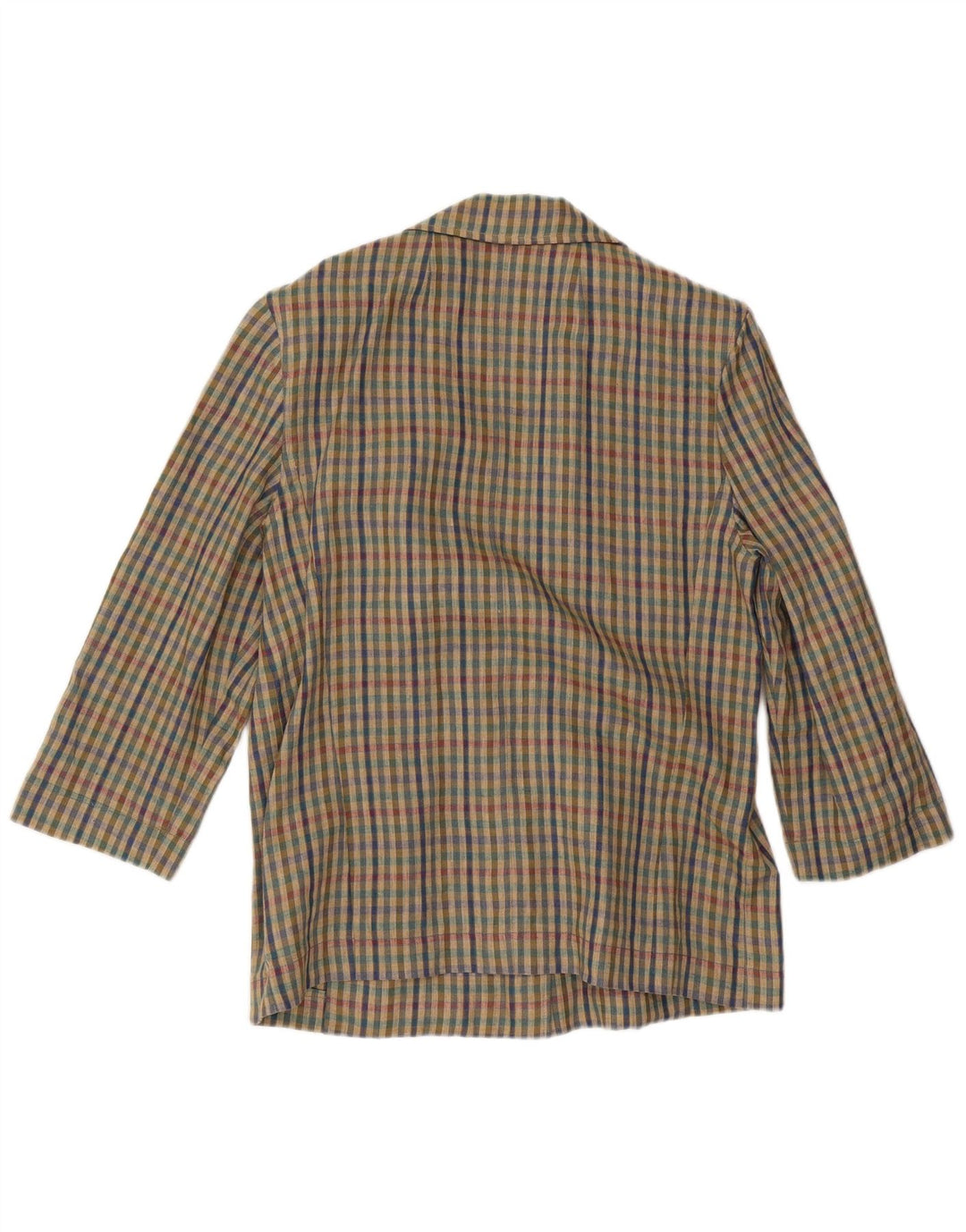 Vintage dame 2-knaps blazerjakke UK 18 XL flerfarvet Gingham