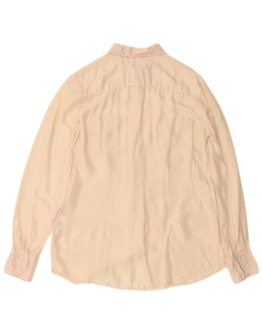 FRED PERRY Dameskjortebluse UK 14 Stor Beige Silke