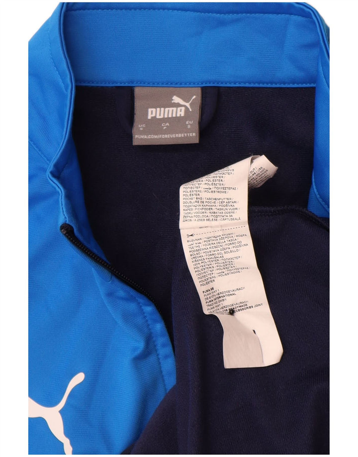 Puma træningsdragt til mænd, topjakke, lille marineblå colourblock polyester