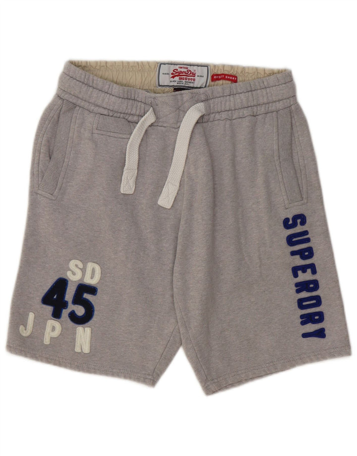 Superdry Herre grafiske sportsshorts mellemgrå bomuld