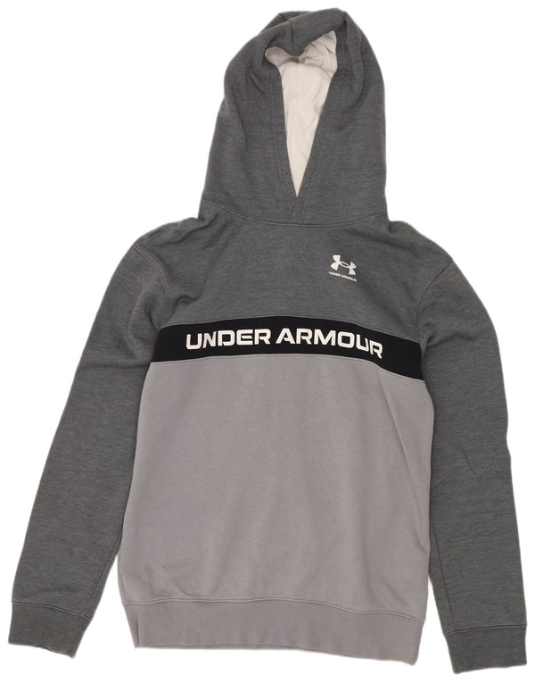 Under Armour drenge grafisk hættetrøje 13-14 år XL grå farveblok