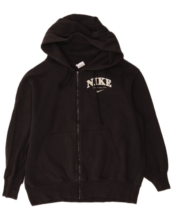 Nike Herre Grafisk Loose Fit Hættetrøje Sweater XS Sort bomuld