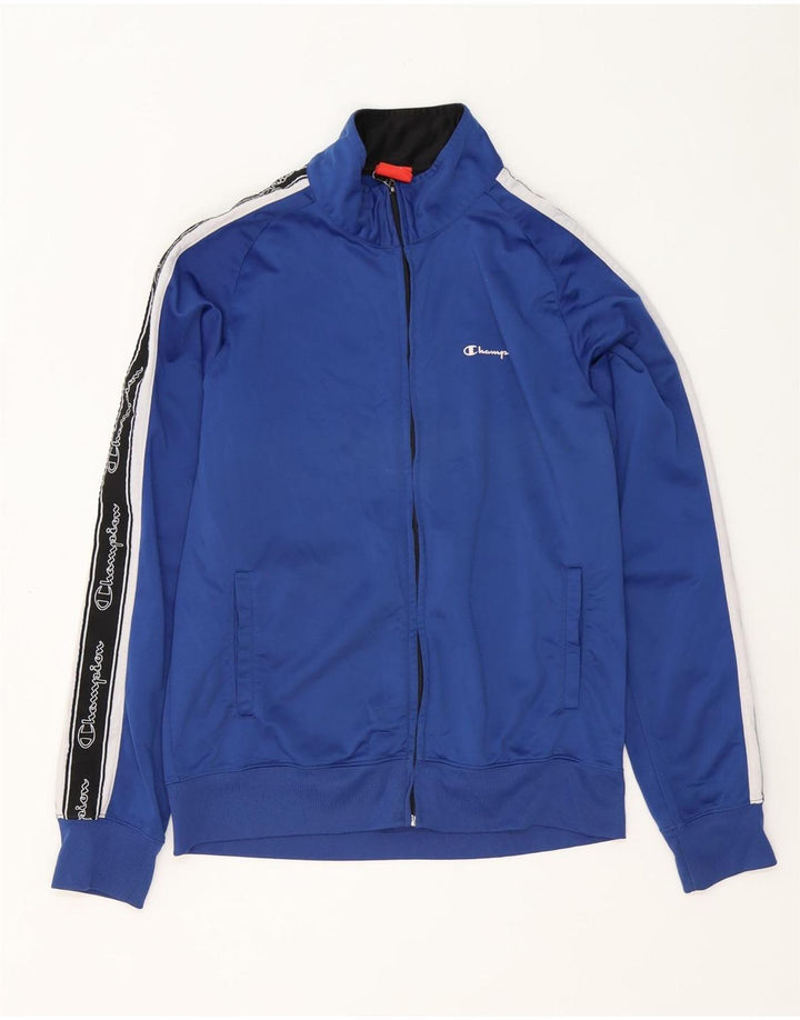 Champion Herre grafisk træningsdragt Topjakke Stor Blå Colourblock Polyester