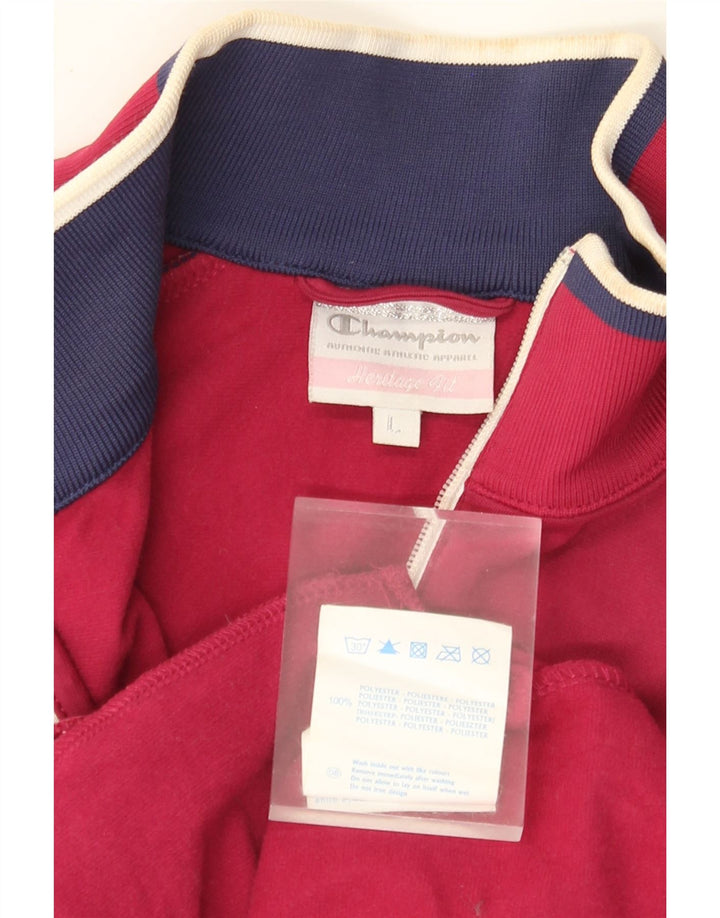 CHAMPION Womens Heritage Fit Træningsdragt Topjakke UK 14 Large Red