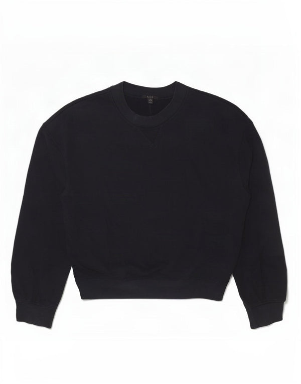 Cos Dame Oversized Sweatshirt Jumper UK 10 Small Black Bomuld