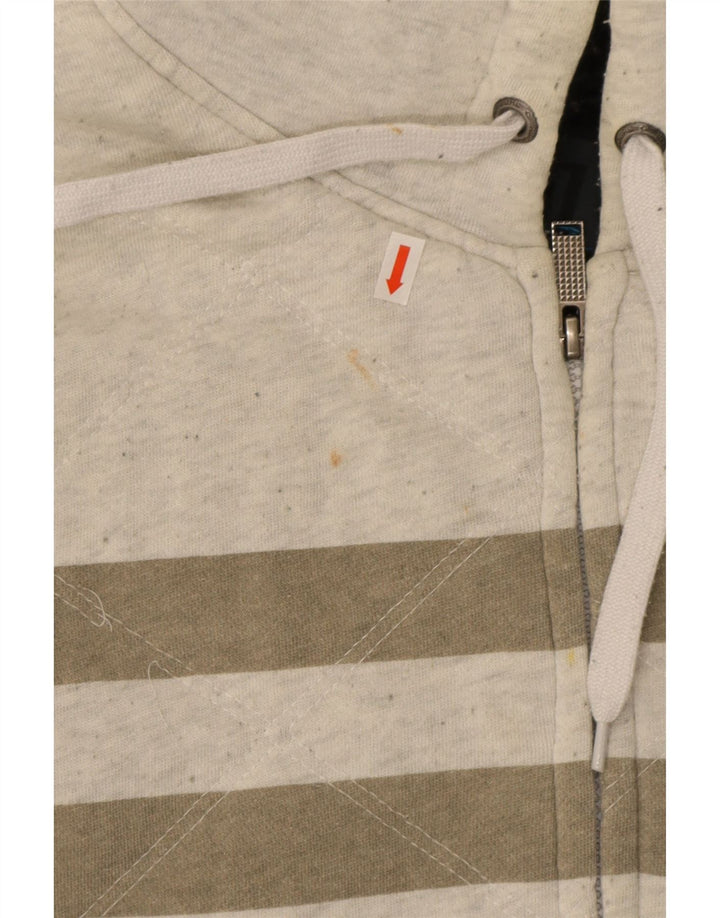 Rip Curl Herre hættetrøje med lynlås mellem grå stribet bomuld