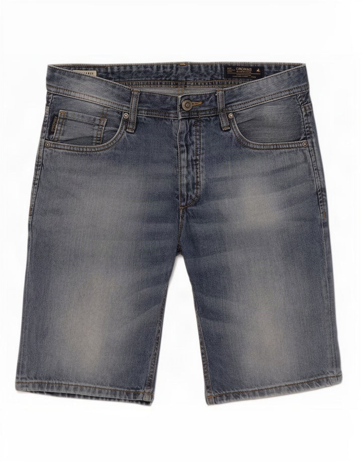 Jack & Jones denimshorts til mænd store W36 blå bomuld