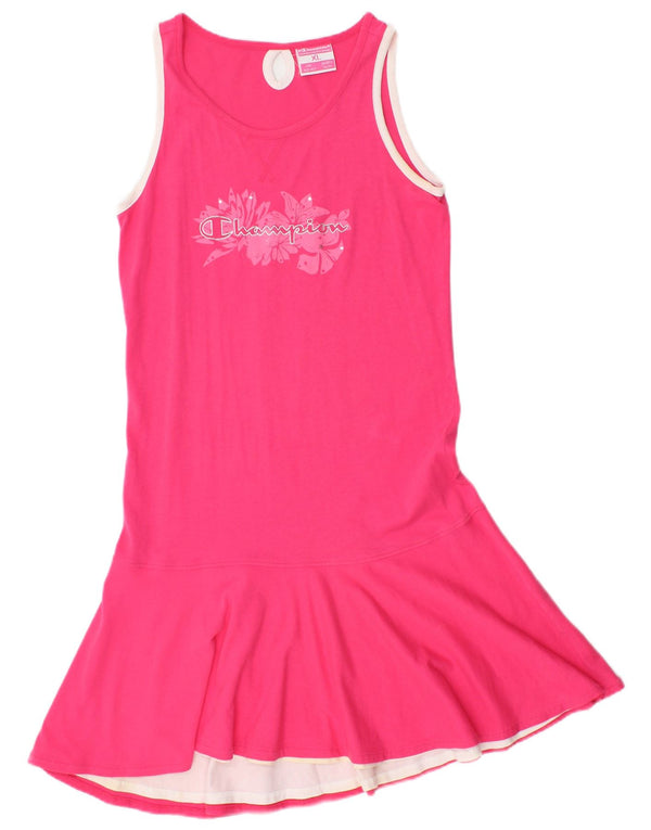 Champion Girls Grafisk Tennis Kjole 13-14 år XL Pink Floral