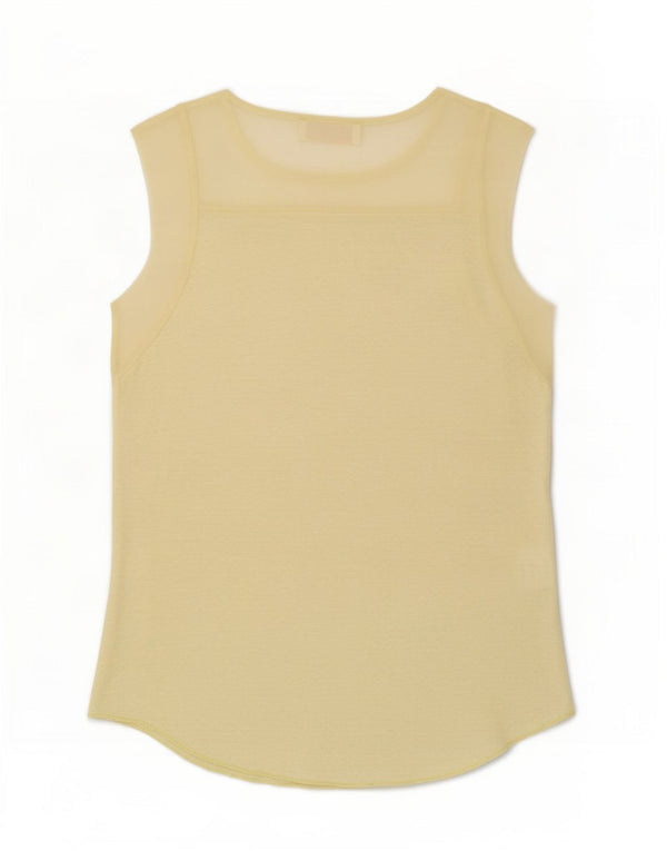 Zara Damevest Top UK 10 Small Yellow Flecked