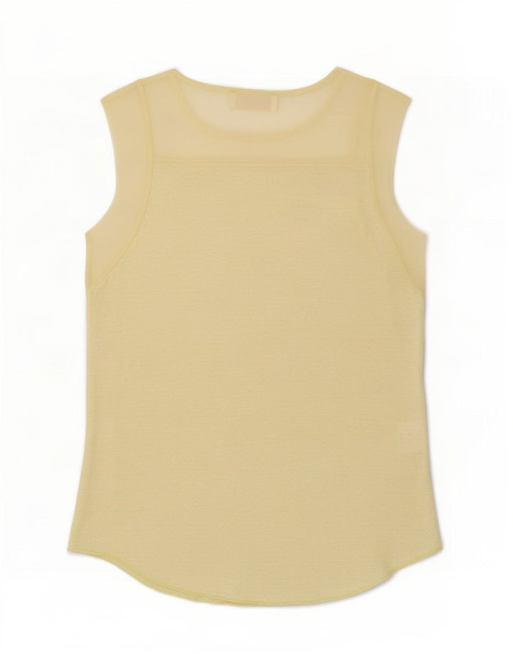Zara Damevest Top UK 10 Small Yellow Flecked