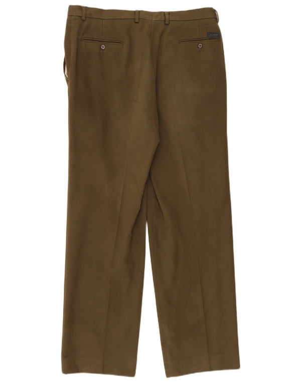 Paul & Shark Herre Pegged Suit Trousers IT 54 2XL W36 L33 Khaki Cotton