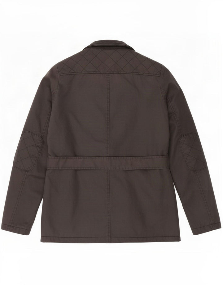 Fat Face Dame Oversized Vokset Bomuldsjakke UK 10 Small Grey
