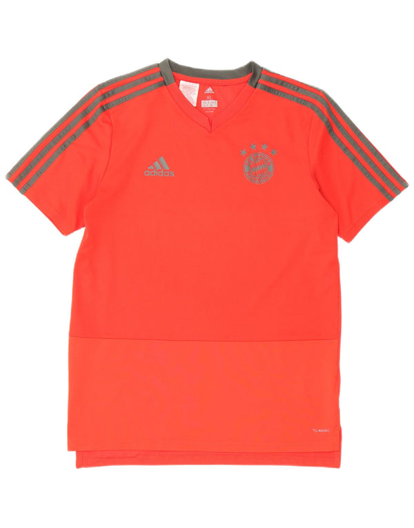 ADIDAS Boys Climacool T-Shirt Top 15-16 år XL Rød Polyester