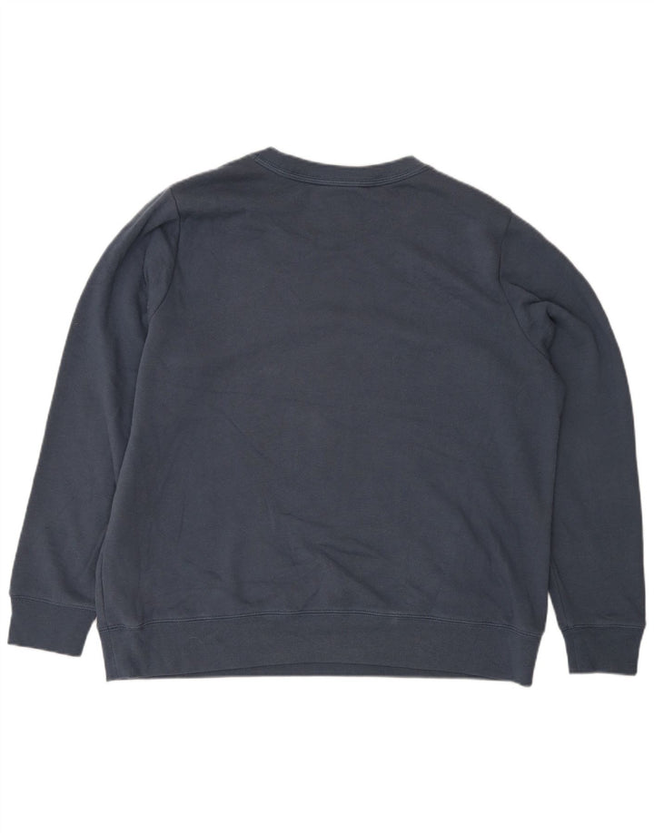Marks & Spencer Dame Grafisk Sweatshirt Jumper UK 16 Large Navy Blue