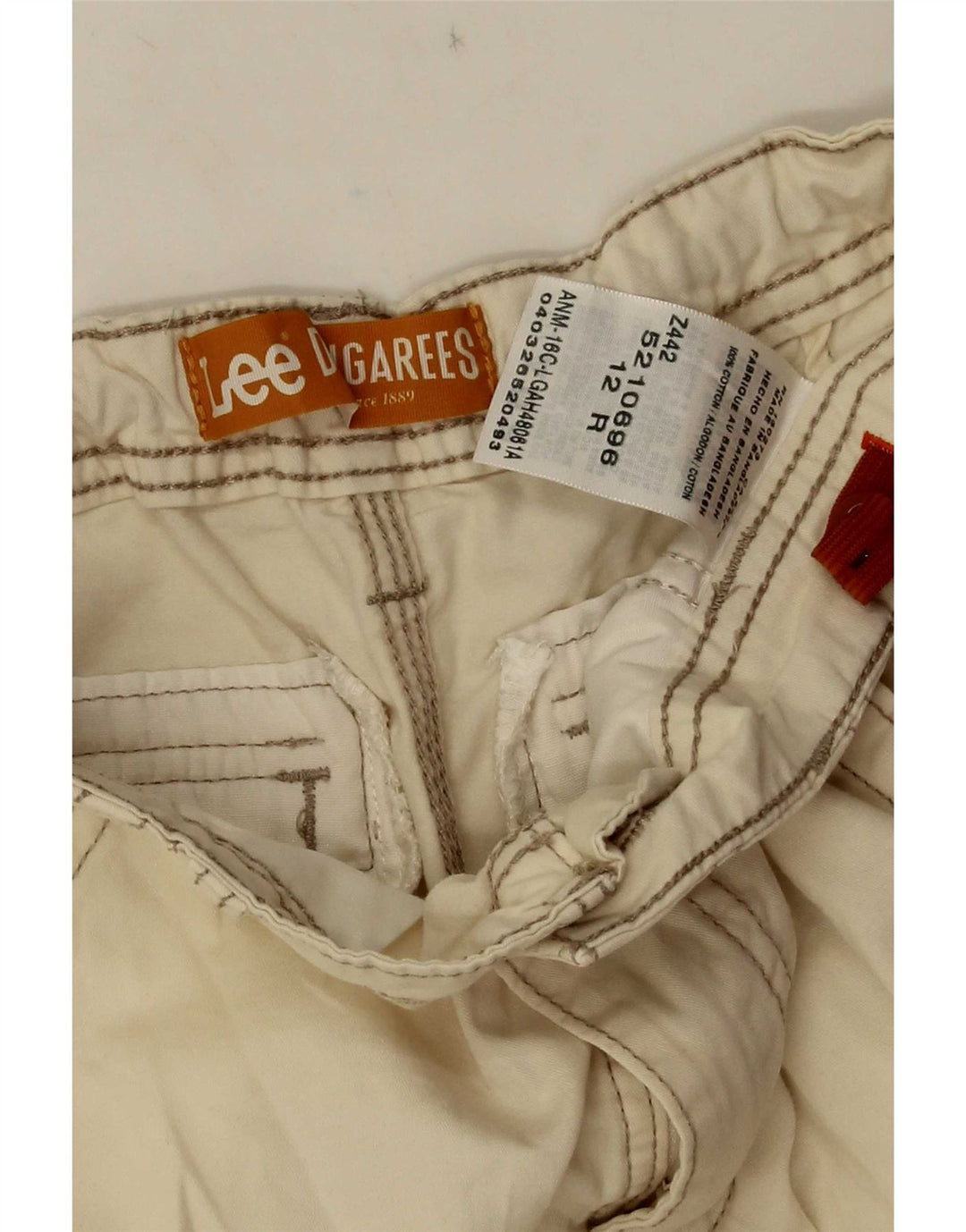 Lee Boys Cargo Shorts 11-12 år W24 Beige Bomuld