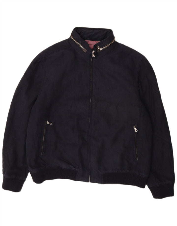Vintage Bomberjakke til mænd UK 44 2XL Navy Blue