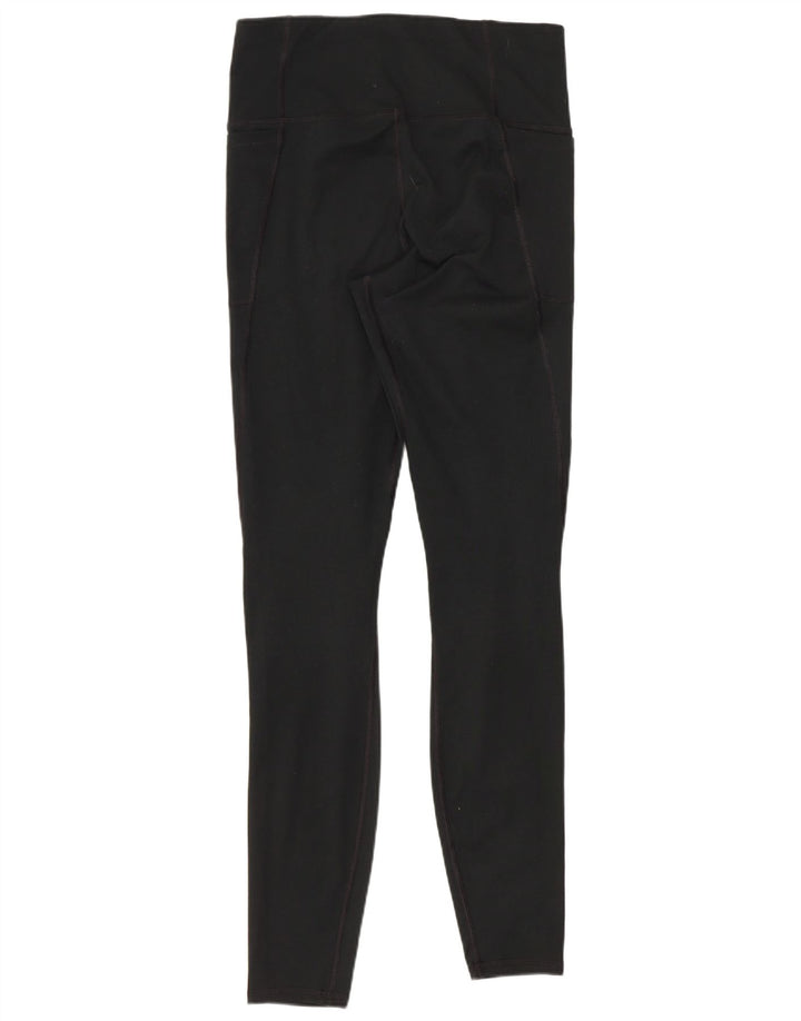 Under Armour Womens Fitted Leggings UK 12 Medium Black Polyester