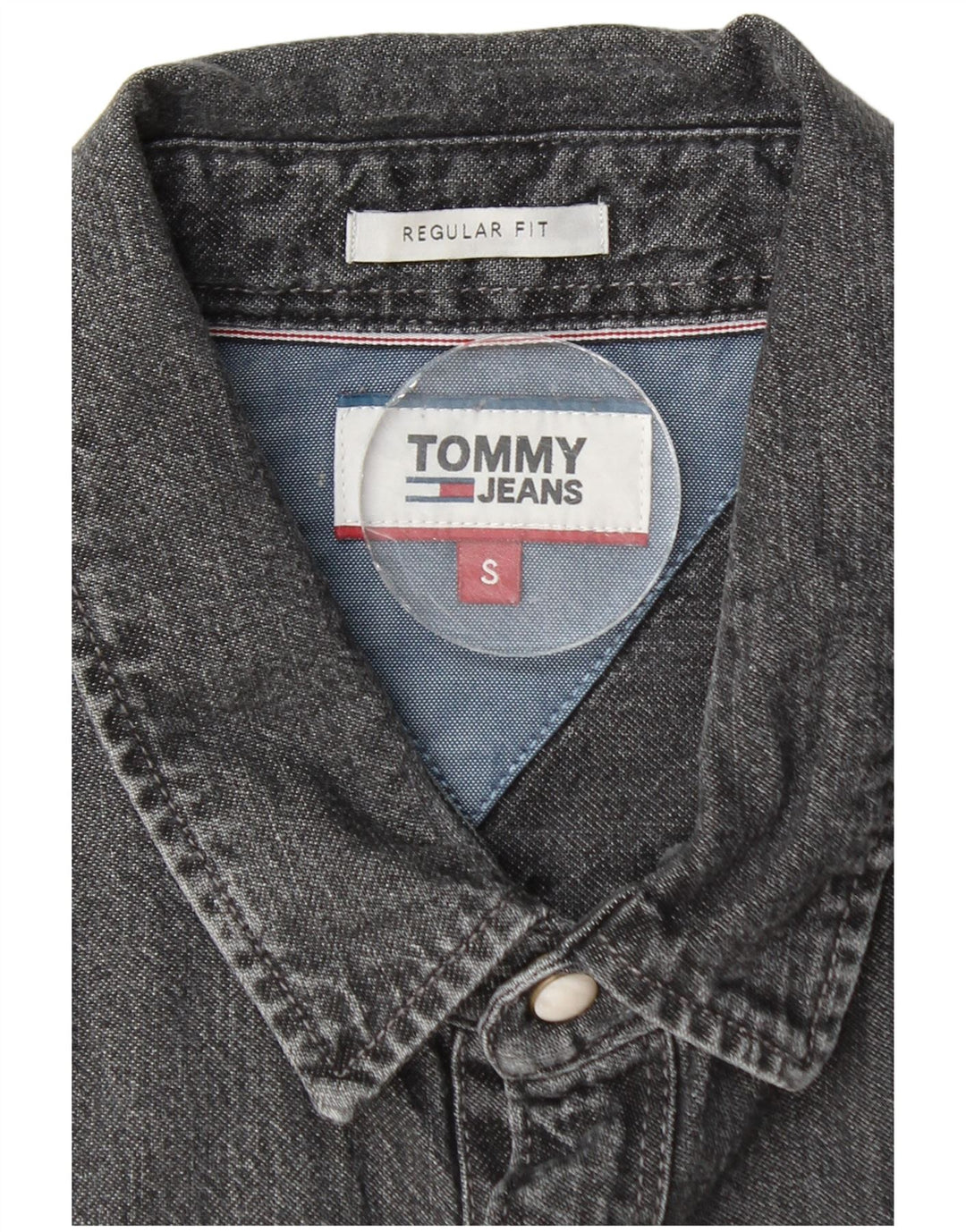 Tommy Hilfiger Herre Regular Fit denimskjorte Lille grå bomuld