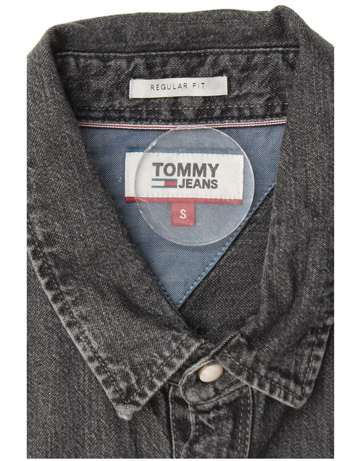 Tommy Hilfiger Herre Regular Fit denimskjorte Lille grå bomuld