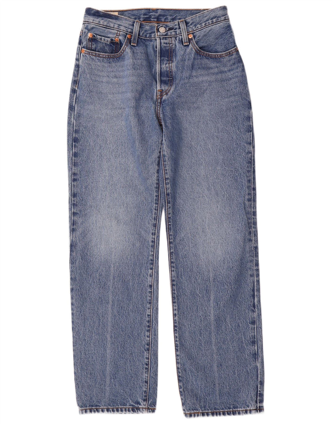 Levi's Dame 501 lige jeans W26 L30 Blå Bomuld 90'erne