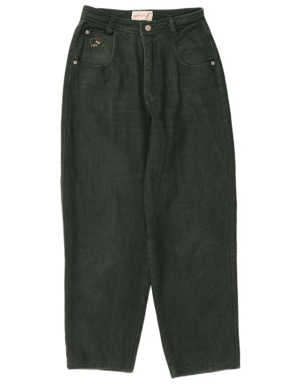 PETRESSA Kvinder Højtaljede tilspidsede Jeans EU 36 Small W26 L26 Grøn Bomuld