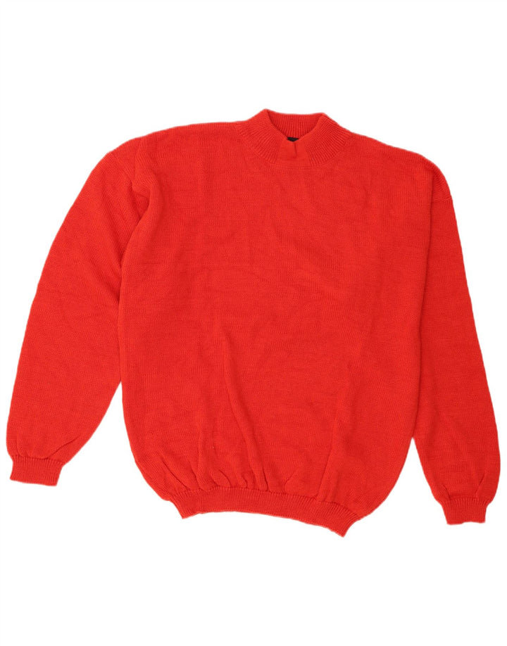 Vintage Herre Turtle Neck sweater Medium Rød Uld