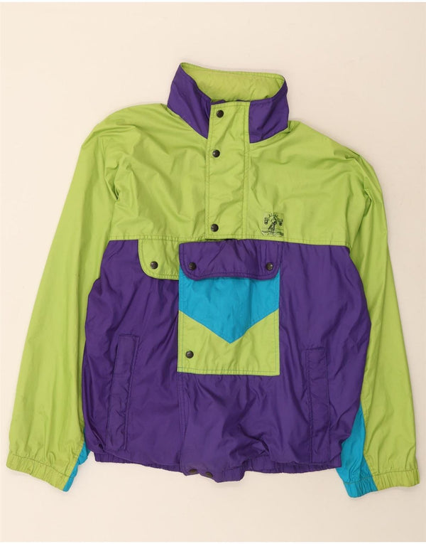 Brugi Herre Pullover Regnjakke UK 40 Stor Lilla Colourblock Polyamid
