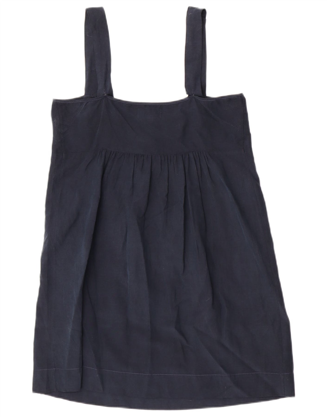 Ralph Lauren Dame ærmeløs bluse Top UK 12 Medium Navy Blue Silke