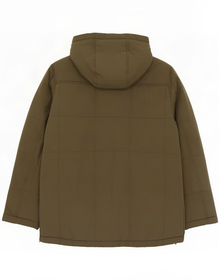 Jack & Jones Herre Hooded Windbreaker Jacket UK 38 Medium Khaki Polyester