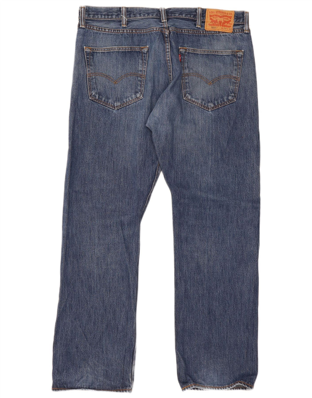 Levi's Herre 501 Straight Jeans W38 L30 Blå Bomuld
