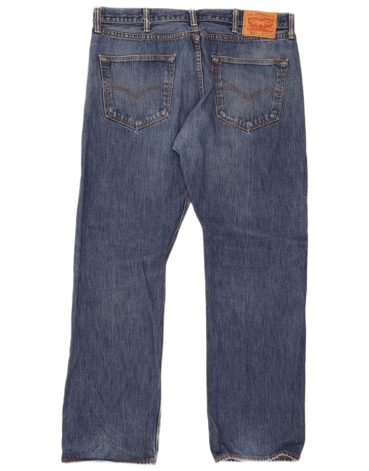 Levi's Herre 501 Straight Jeans W38 L30 Blå Bomuld