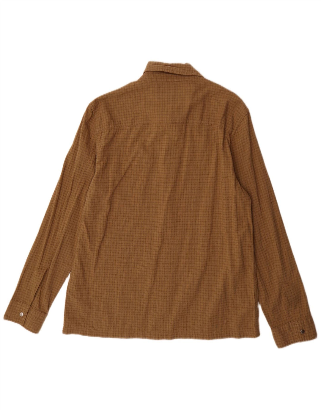 Marks & Spencer Overshirt til mænd mellem brun ternet bomuld