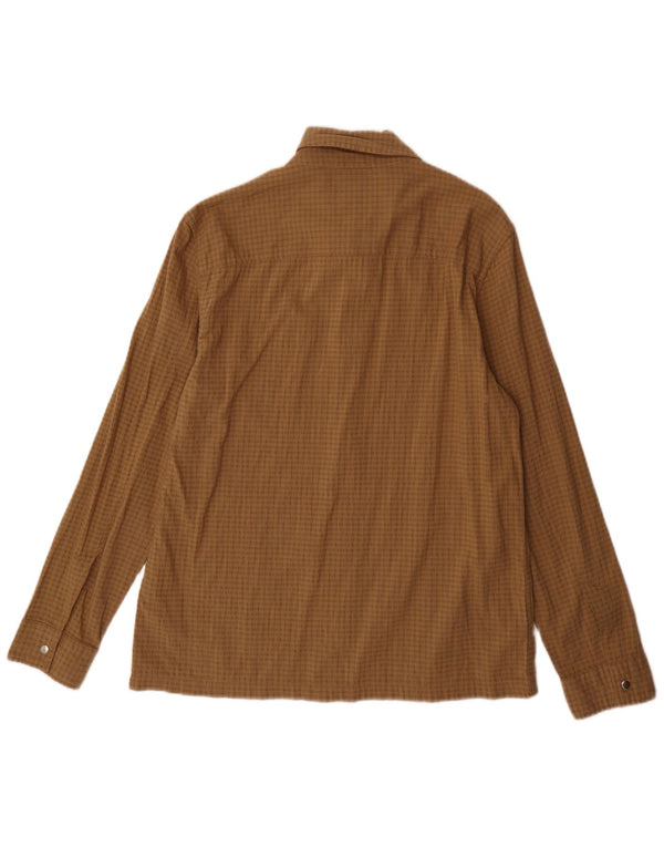 Marks & Spencer Overshirt til mænd mellem brun ternet bomuld