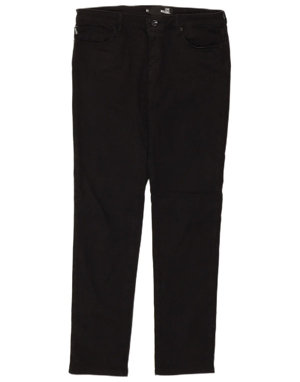 Moschino Dame Slim Jeans W31 L30 Sort Bomuld