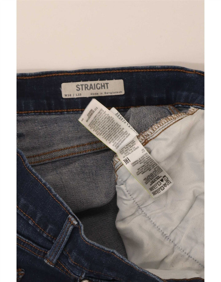 Marks & Spencer Straight Jeans til mænd W38 L33 Blå bomuld