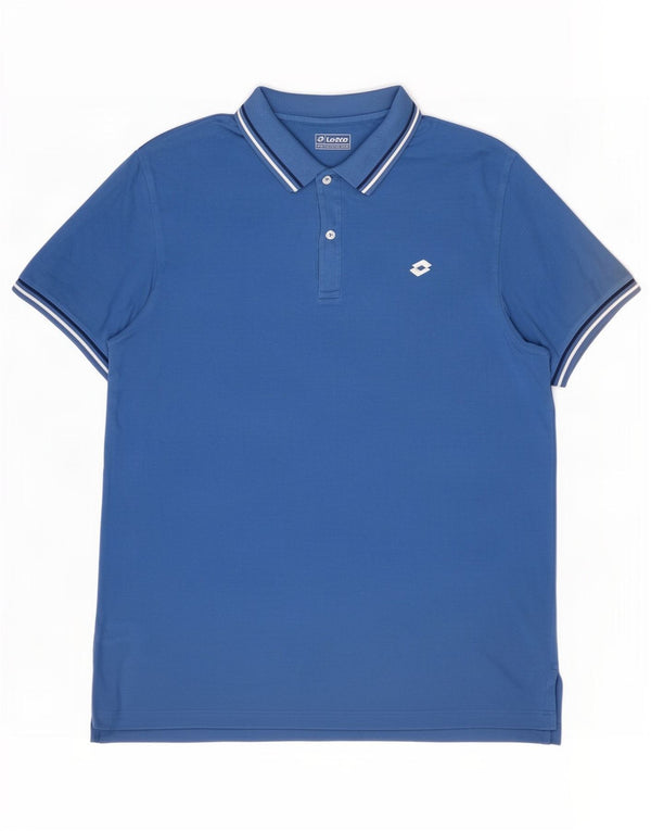 Lotto Herre Polo Shirt 3XL Blå Bomuld