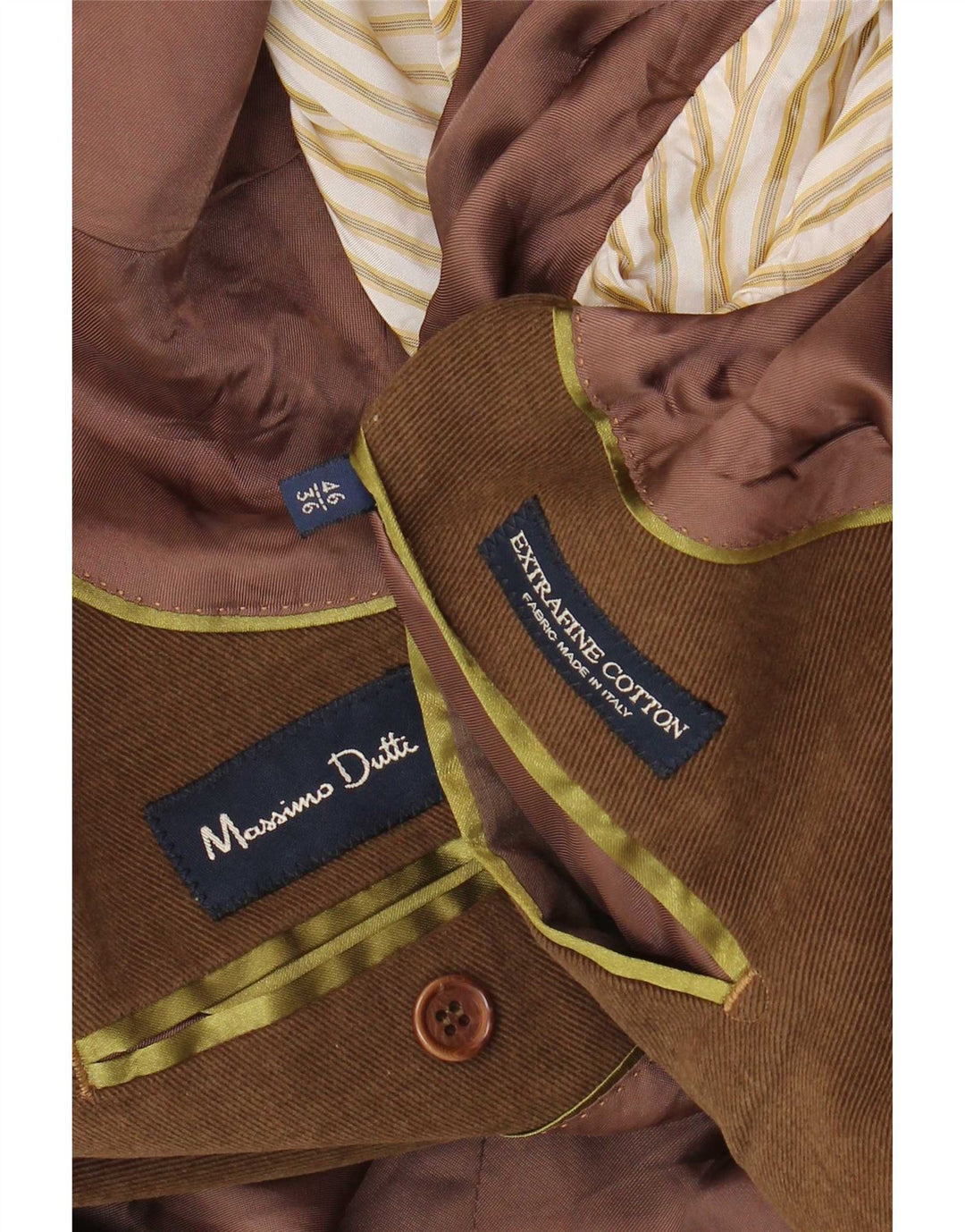 Massimo Dutti Herre 3-knaps blazerjakke EU 46 Lille brun bomuld