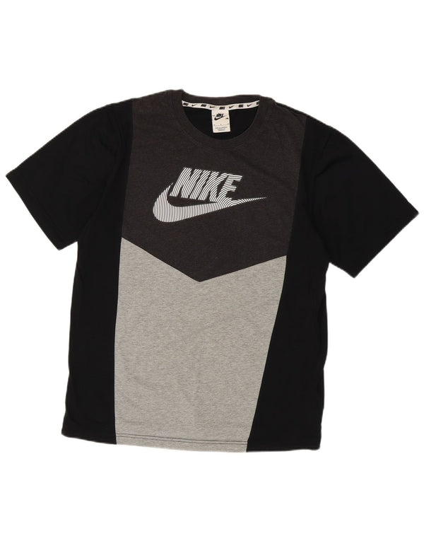 Nike Grafisk T-shirt top mellem sort farveblok bomuld