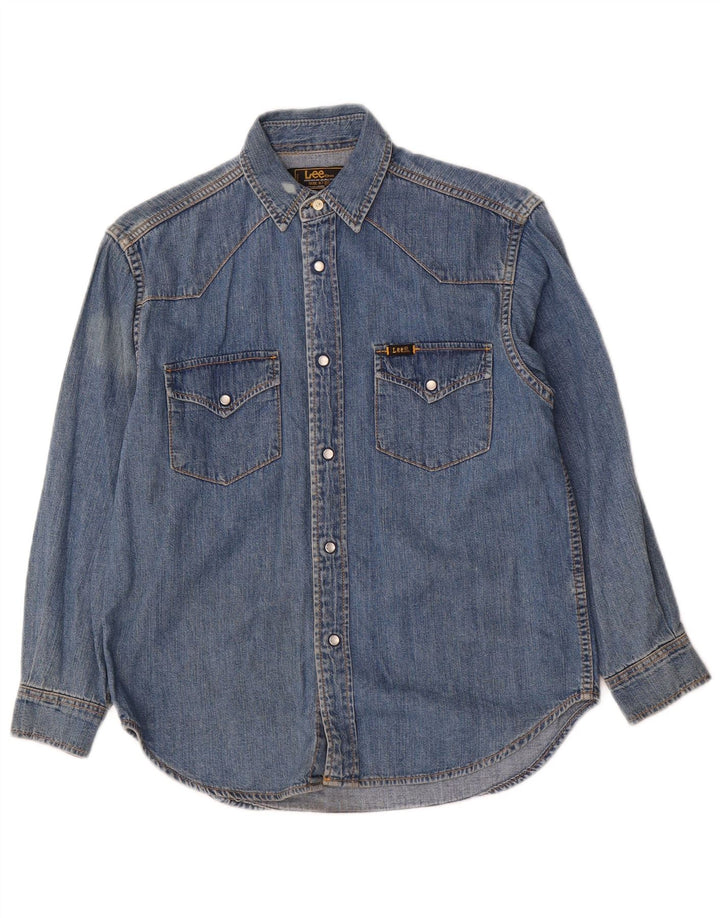 Lee Boys Denimskjorte 9-10 år Lille blå bomuld