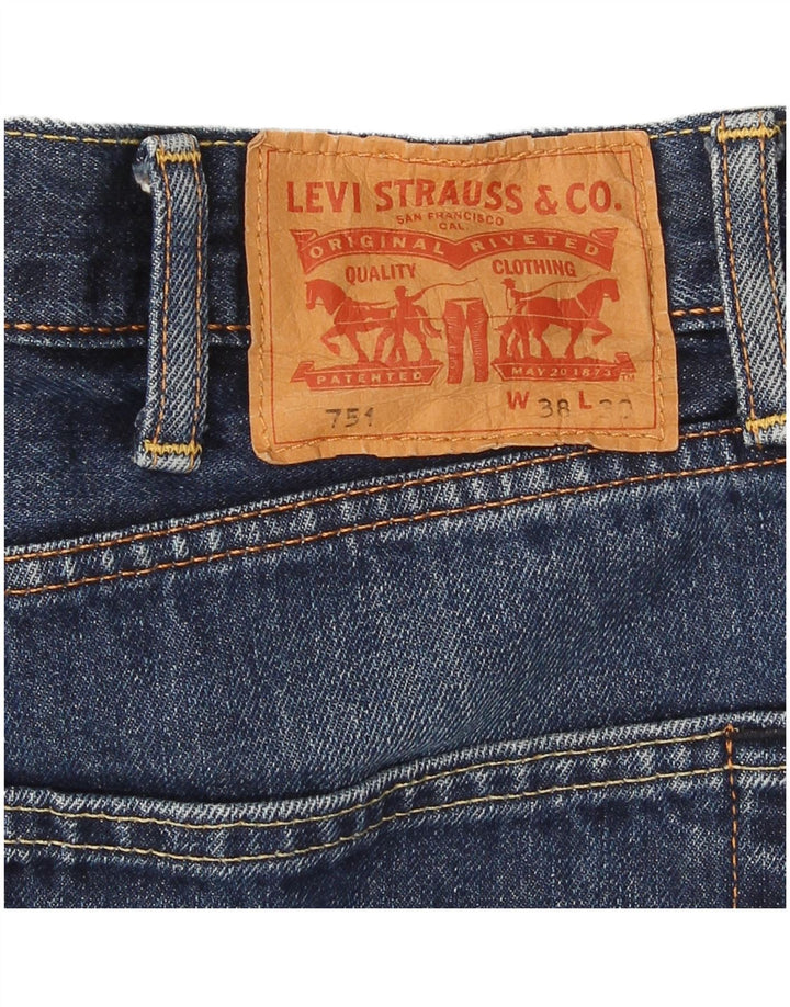 Levi's Herre 751 Straight Jeans W38 L30 Blå