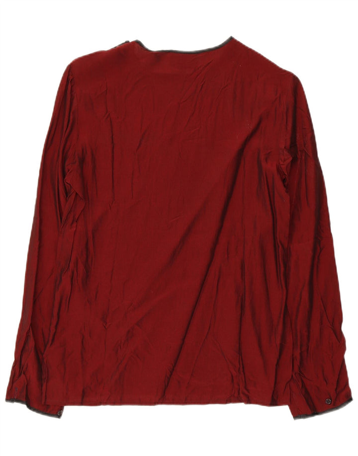 Vintage damebluse Top IT 42 Medium Burgundy Viscose