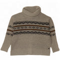 Weird Fish Dame Roll Neck Jumper Sweater UK 14 Large Grey Fair Isle