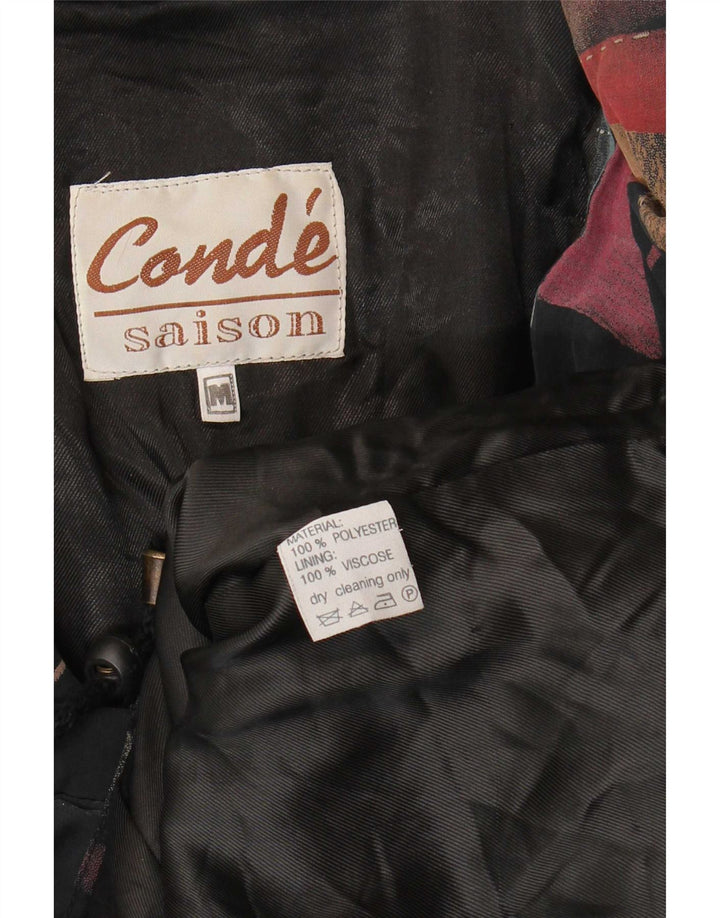 Vintage Dame Windbreaker Jacket UK 14 Medium Multicolored Geometric